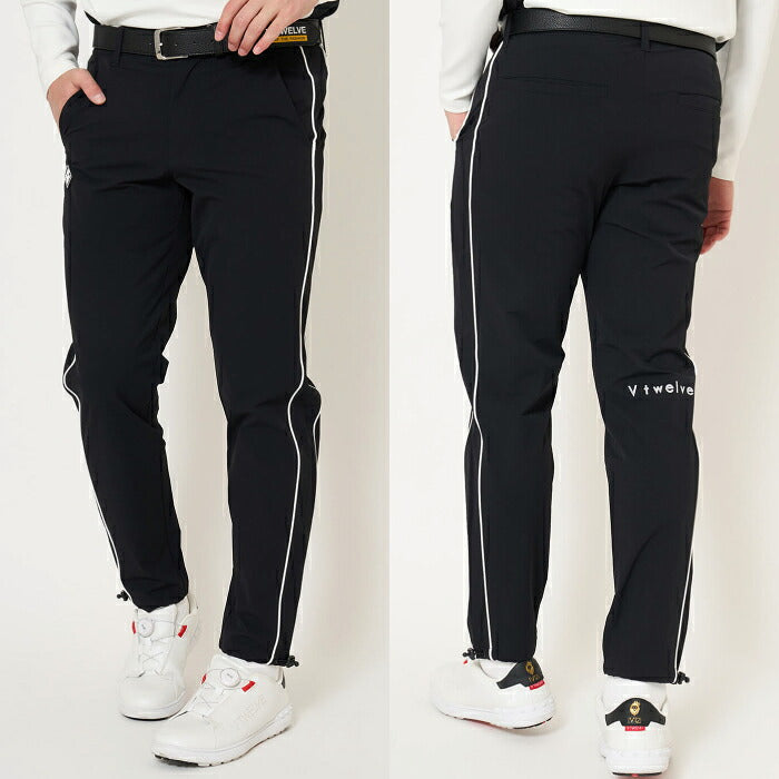 V12 ヴィトゥエルブ ゴルフウェア メンズ OH PIPE PANTS ロングパンツ ストレッチ性 撥水性 セットアップ対応 v122620-pn01
