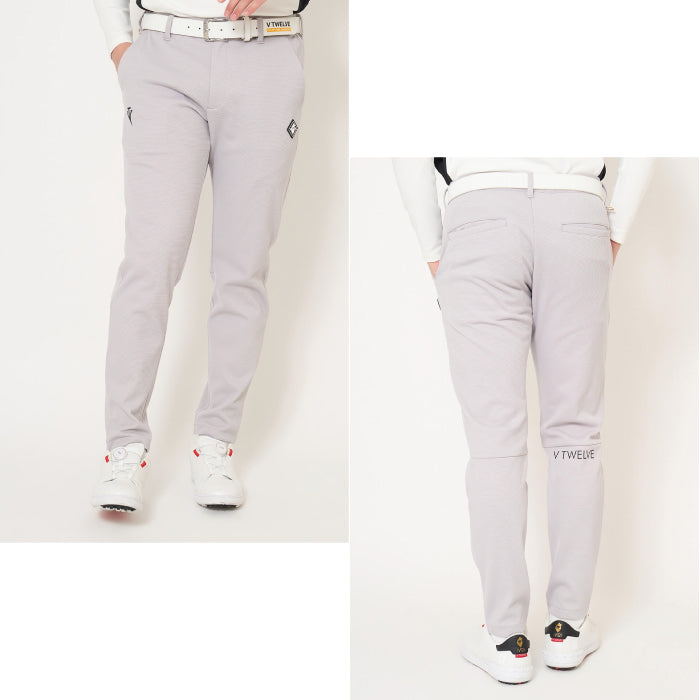 V12 ヴィトゥエルブ ゴルフウェア メンズ ARC TAG PANTS ロングパンツ ベーシックなシルエット セットアップ対応 v122620-pn02