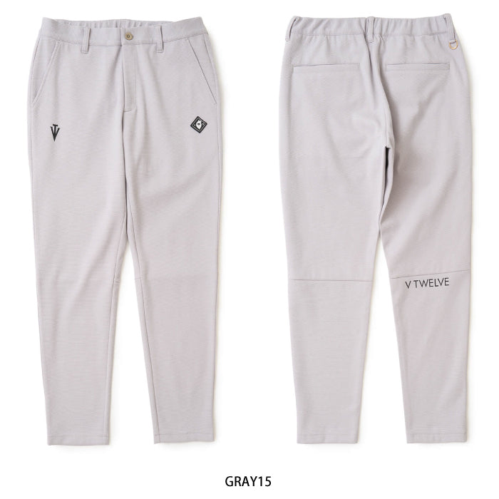 V12 ヴィトゥエルブ ゴルフウェア メンズ ARC TAG PANTS ロングパンツ ベーシックなシルエット セットアップ対応 v122620-pn02