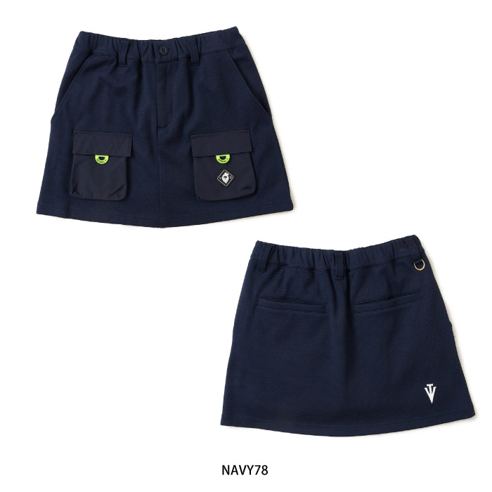V12 ヴィトゥエルブ ゴルフウェア レディース ARC TAG SKIRT スカート ストレッチ 吸水速乾 UVカット ウエストゴム仕様 セットアップ対応 v122620-sk01