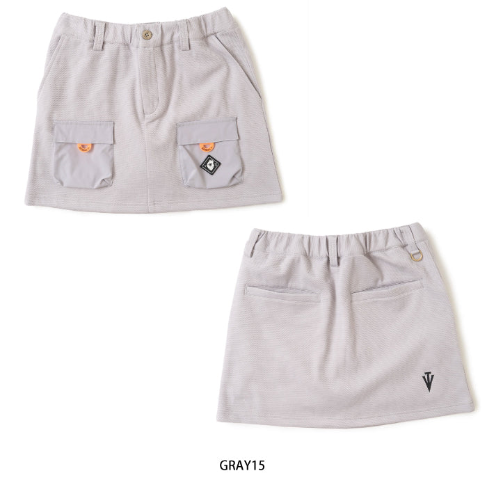 V12 ヴィトゥエルブ ゴルフウェア レディース ARC TAG SKIRT スカート ストレッチ 吸水速乾 UVカット ウエストゴム仕様 セットアップ対応 v122620-sk01