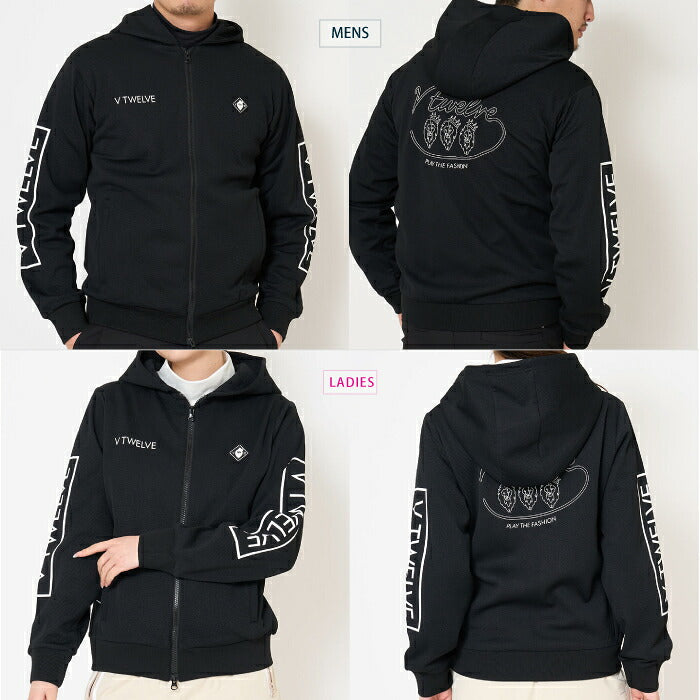 V12 ヴィトゥエルブ ゴルフウェア メンズ レディース OH SB PARKA スウェット ジップパーカー ブルゾン 吸水速乾 UVカット v122620-sw07