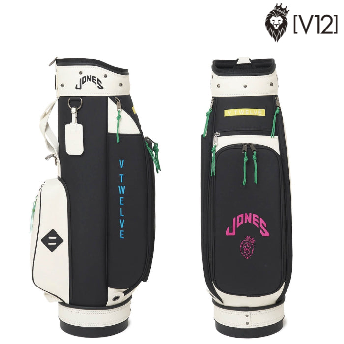 V12 ヴィトゥエルブ ゴルフ メンズ レディース J12 MULTI LOGO CADDY JONESコラボ キャディバッグ 8.5インチ v122621-cb03