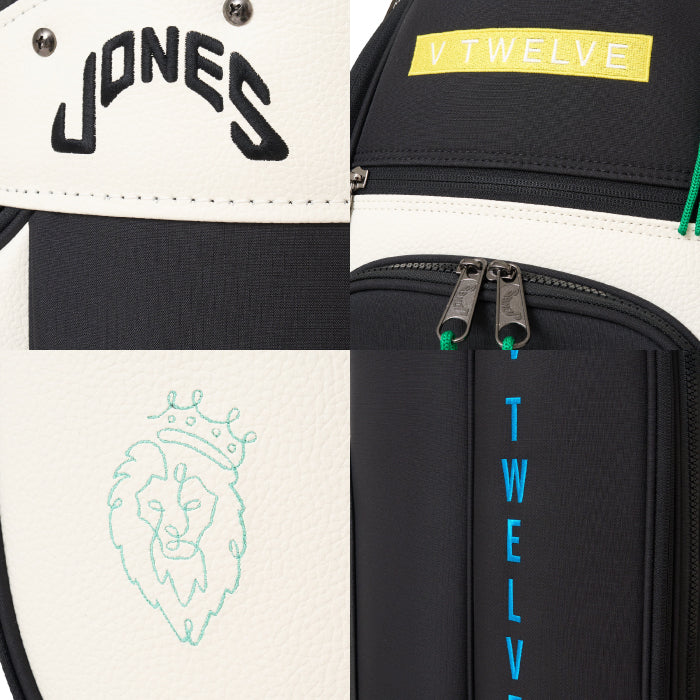 V12 ヴィトゥエルブ ゴルフ メンズ レディース J12 MULTI LOGO CADDY JONESコラボ キャディバッグ 8.5インチ v122621-cb03