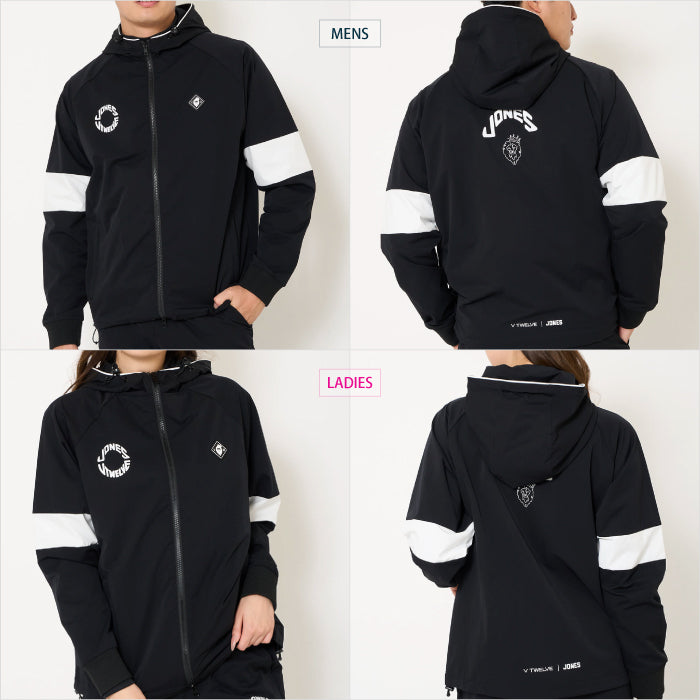 V12 ヴィトゥエルブ ゴルフウェア メンズ レディース J12 SWITCH JKT JONESコラボ ブルゾン フルジップパーカー ストレッチ セットアップ対応 v122621-jk16