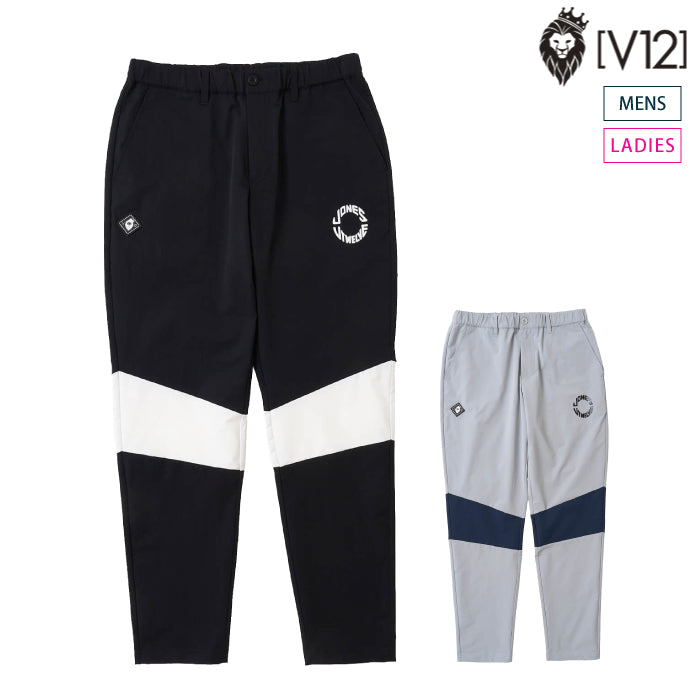 V12 ヴィトゥエルブ ゴルフウェア メンズ レディース J12 SWITCH PANTS JONESコラボ オリジナルロゴ ナイロン 軽量 伸縮性 セットアップ対応 v122621-pn14