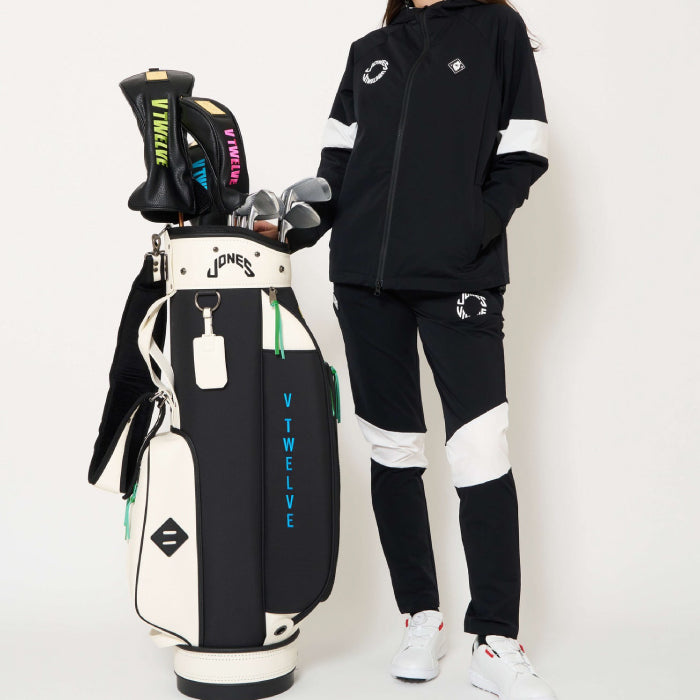 V12 ヴィトゥエルブ ゴルフウェア メンズ レディース J12 SWITCH PANTS JONESコラボ オリジナルロゴ ナイロン 軽量 伸縮性 セットアップ対応 v122621-pn14