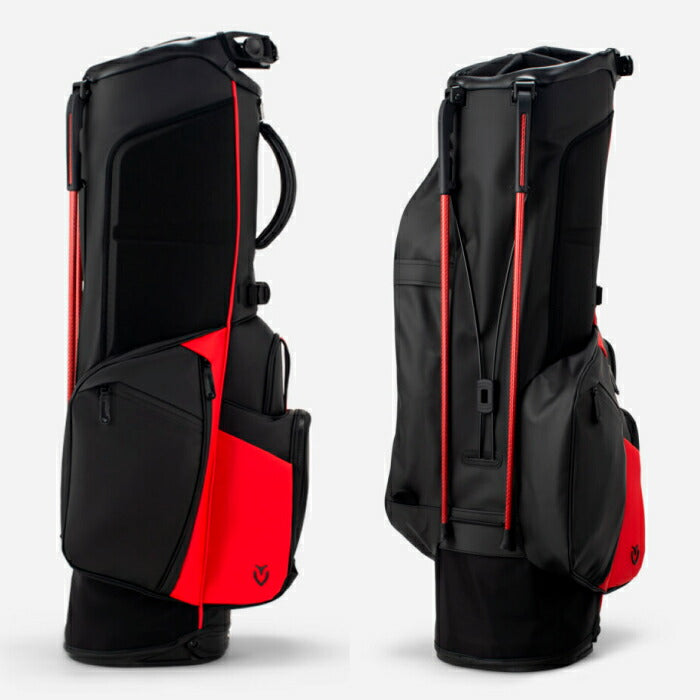 【送料無料】VESSEL GOLF ベゼルゴルフ メンズ レディース スタンドキャディバッグ PLAYER 4.0 Stand  SINGLE シングルストラップ vessel-4-crimson