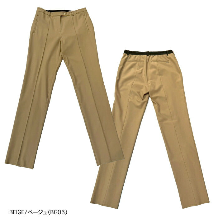 LANVIN SPORT ランバン スポール ゴルフウェア レディース ピンタックテーパードフルレングスパンツ ロングパンツ ストレッチ vg4flp41l