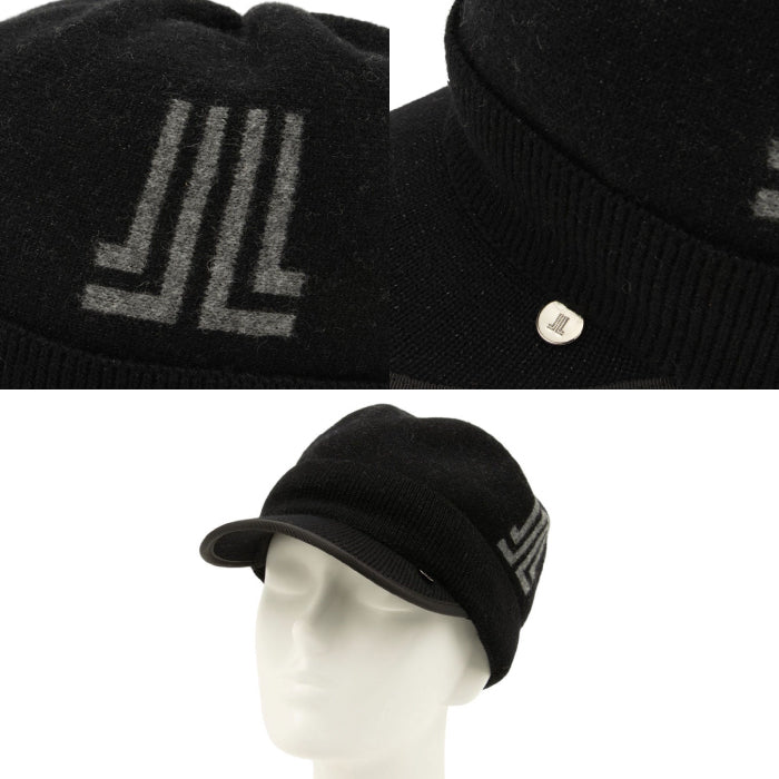 LANVIN SPORT ランバン スポール ゴルフウェア レディース ツバ付きソフトラメニットキャップ 日本製 ツバ部UVカット VG5FCP42L