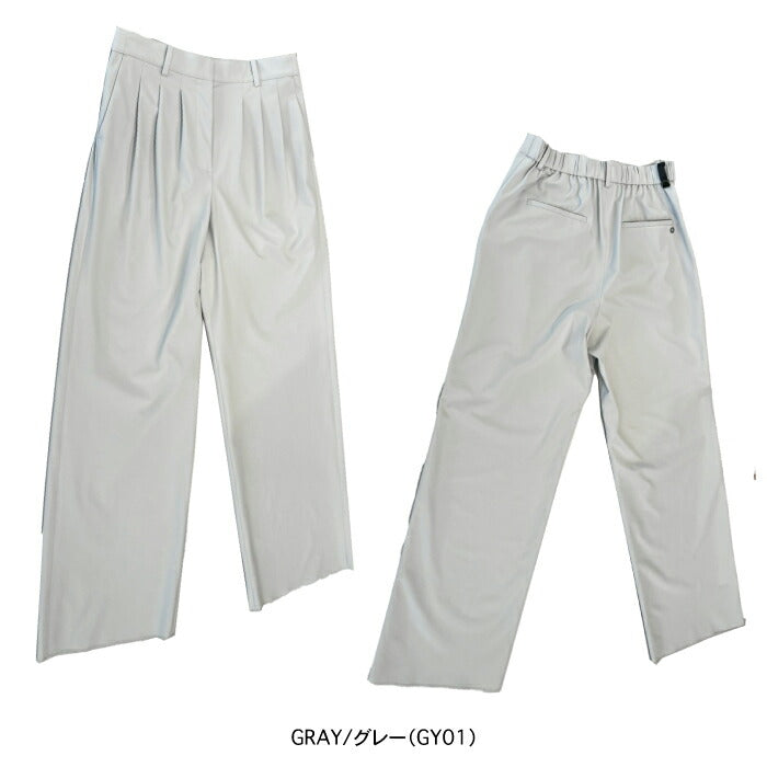 LANVIN SPORT ランバン スポール ゴルフウェア レディース タックワイドパンツ 2WAYストレッチ VG5FLP21L