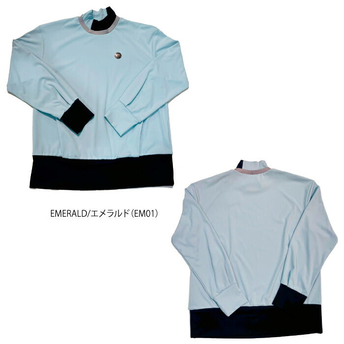 LANVIN SPORT ランバン スポール ゴルフウェア レディース アシンメトリーデザインハイネック長袖シャツ UVカット機能 防風 吸汗速乾 日本製 VG5FLS61L