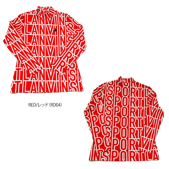 LANVIN SPORT ランバン スポール ゴルフウェア レディース ロゴプリント長袖ハイネックシャツ 保温 VG5FLS71L
