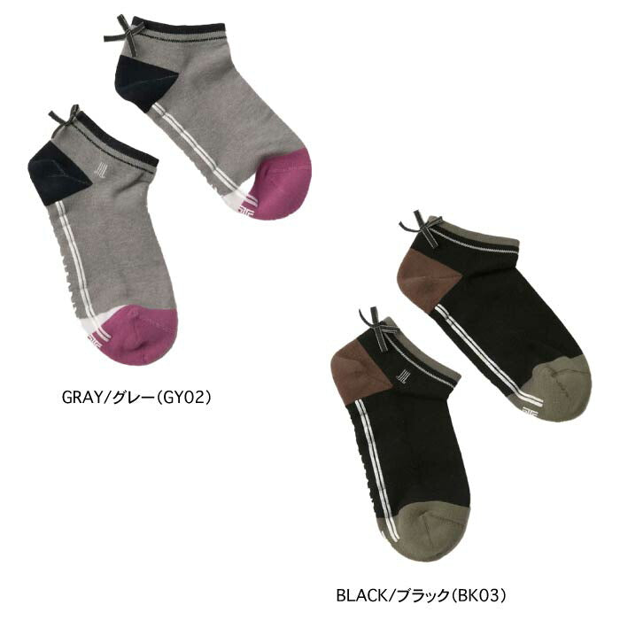 LANVIN SPORT ランバン スポール ゴルフウェア レディース アンクル丈ソックス 日本製 抗菌防臭 足底パイル 滑り止め付き VG5FSO11L