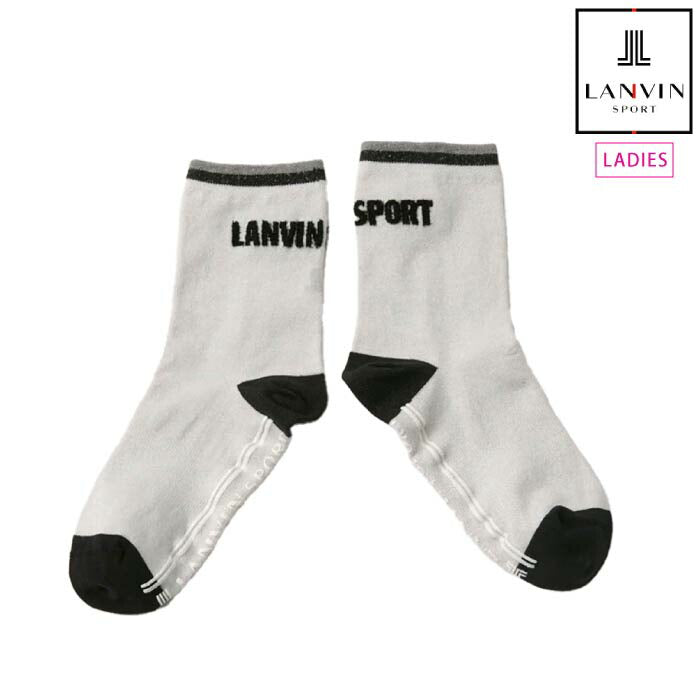 LANVIN SPORT ランバン スポール ゴルフウェア レディース ミドル丈ラメソックス 日本製 滑り止め付き VG5FSO21L