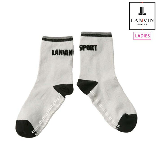 LANVIN SPORT ランバン スポール ゴルフウェア レディース ミドル丈ラメソックス 日本製 滑り止め付き VG5FSO21L