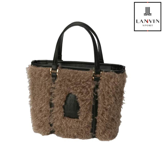 LANVIN SPORT ランバン スポール ゴルフウェア メンズ レディース アールデコ100周年 フェイクファーカートバッグ 背面ポケット 中ポケット VG5FTT45L