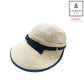 LANVIN SPORT ランバン スポール ゴルフウェア レディース 2WAY ペーパー素材ハット 部分UVカット 2WAY VG5SCP13L