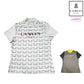 LANVIN SPORT ランバン スポール ゴルフウェア レディース モノグラム柄プリントモックネック半袖シャツ SUNSCREEN ストレッチ UVカット 吸汗 遮熱 クーリング VG5SHS42L