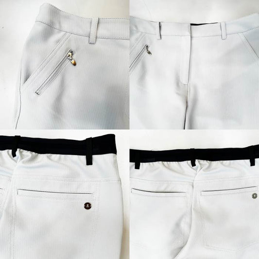 LANVIN SPORT ランバン スポール ゴルフウェア レディース シャドーストライプジャカードロングパンツ ストレッチ はっ水 VG5SLP31L 春夏 2025