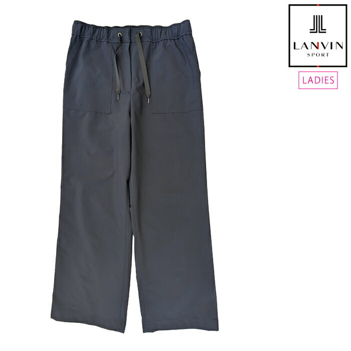 LANVIN SPORT ランバン スポール ゴルフウェア レディース 9分丈イージーパンツ はっ水 UV 2WAYストレッチ VG5SLP41L