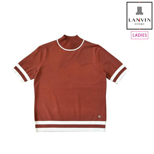 LANVIN SPORT ランバン スポール ゴルフウェア レディース ニット5分袖ハイネックシャツ VG5SST31L