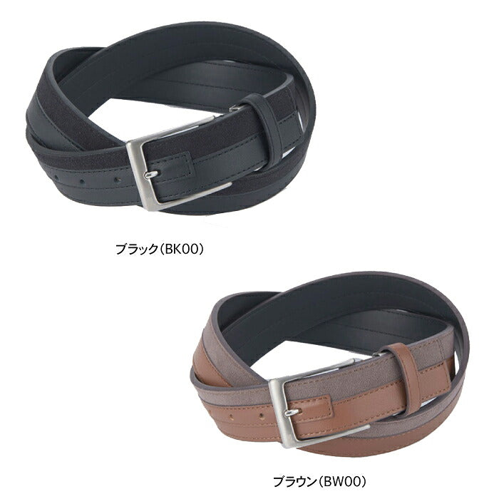 LANVIN SPORT ランバン スポール ゴルフウェア メンズ バイカラーベルト 上質な異素材コンビネーション サイズ調整仕様 vg6fbl03m