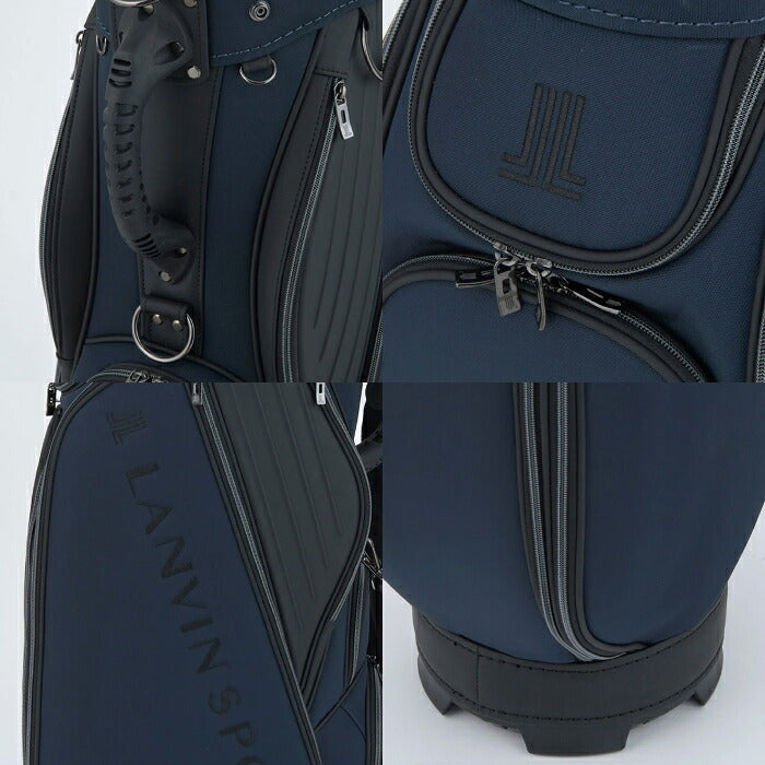LANVIN SPORT ランバン スポール ゴルフ メンズ キャディバッグ 47インチ対応 9.0型 高い耐久性 高級感と重厚感 ネームプレート付属 vg6fcb01m