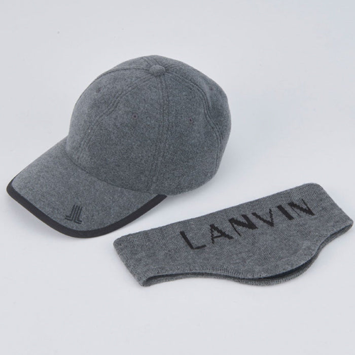 LANVIN SPORT ランバン スポール ゴルフウェア メンズ レディース イヤーウォーマー付きフリースキャップ 帽子 セパレート耳あて付 部分保温 3WAY vg6fcp06m