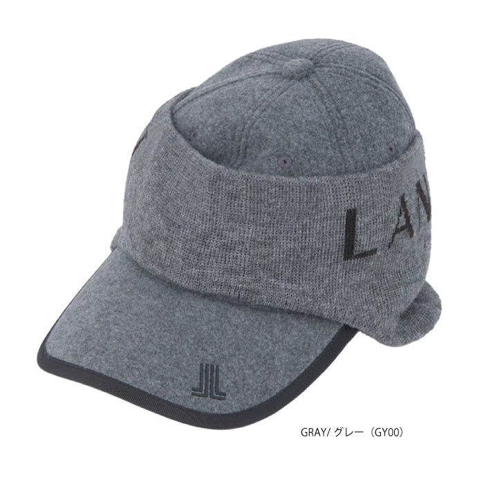 LANVIN SPORT ランバン スポール ゴルフウェア メンズ レディース イヤーウォーマー付きフリースキャップ 帽子 セパレート耳あて付 部分保温 3WAY vg6fcp06m