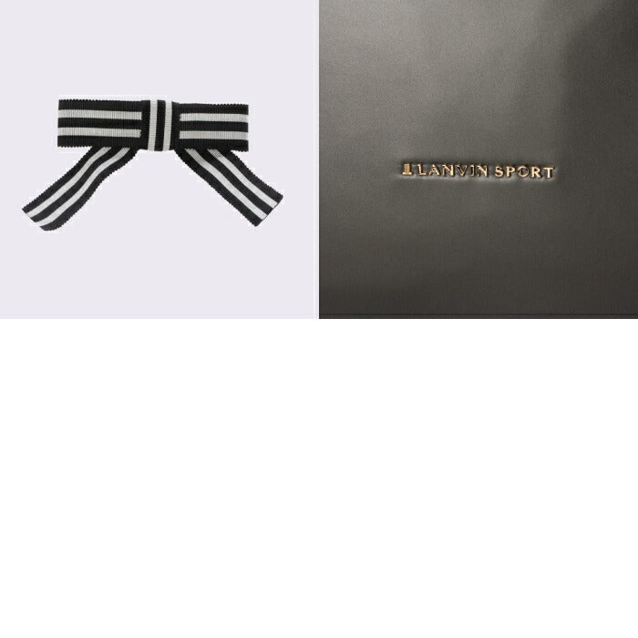 LANVIN SPORT ランバン スポール ゴルフウェア レディース ログランリボン付きボストンバッグ ファスナー付きポケット リボン取り外し可能 エレガント vg6sbb02l