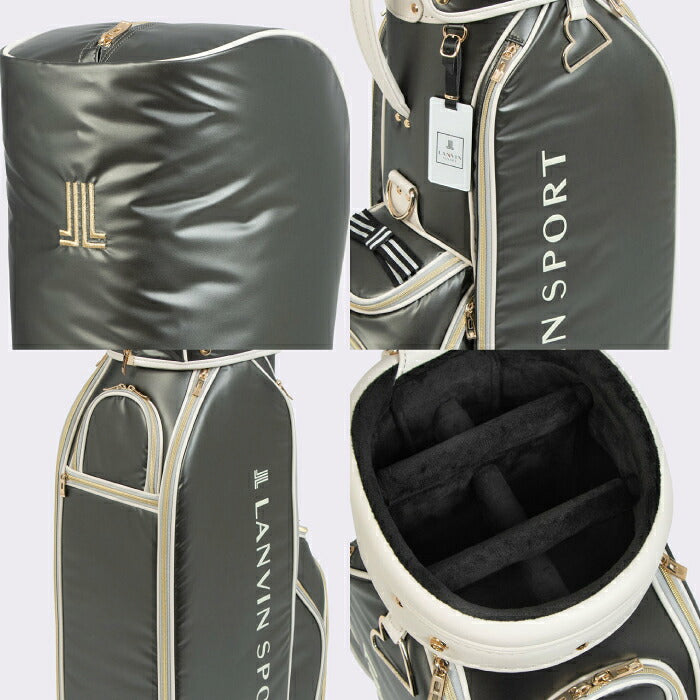 LANVIN SPORT ランバン スポール ゴルフ レディース HEART COLLECTION キャディバッグ 46インチ対応 8.5型  エレガントな光沢 大きめサイズポケット VG6SCB02L