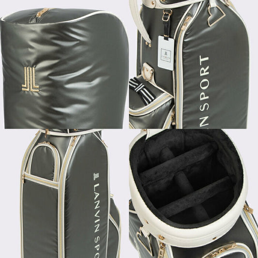LANVIN SPORT ランバン スポール ゴルフ レディース HEART COLLECTION キャディバッグ 46インチ対応 8.5型  エレガントな光沢 大きめサイズポケット VG6SCB02L
