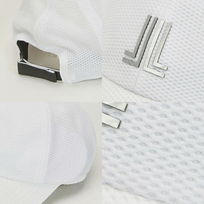 LANVIN SPORT ランバン スポール ゴルフウェア メンズ つば長めクーリングキャップ 帽子 吸汗速乾 UVCUT クーリング 通気性 ストレッチ性 防シワ 後ろベルクロ開き vg6scp06m