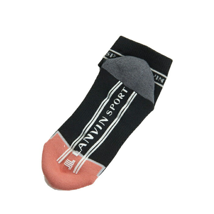 LANVIN SPORT ランバン スポール ゴルフウェア レディース ショート丈ソックス 抗菌防臭 底パイル アーチサポート仕様 足底滑り止め付き vg6sso14l