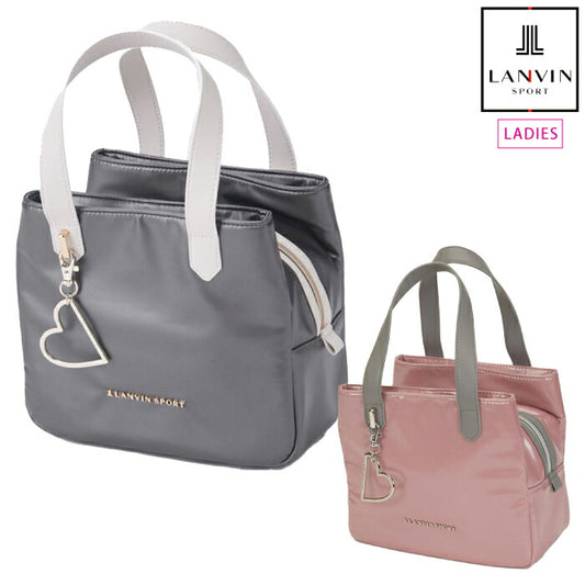 LANVIN SPORT ランバン スポール ゴルフウェア レディース HEART COLLECTION チャーム付き3層カートバッグ 本体ファスナー付き チャーム取り外し可能 vg6stt55l
