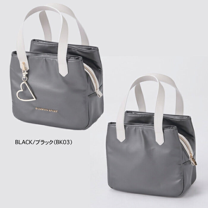 LANVIN SPORT ランバン スポール ゴルフウェア レディース HEART COLLECTION チャーム付き3層カートバッグ 本体ファスナー付き チャーム取り外し可能 vg6stt55l