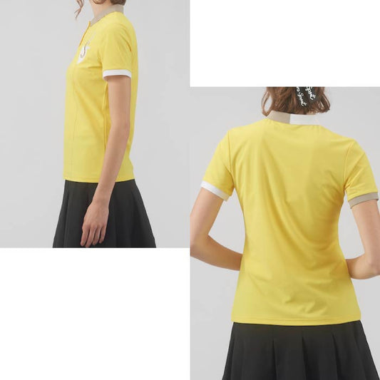 LANVIN SPORT ランバン スポール レディース ハートモチーフ半袖ポロシャツ【SUNSCREEN/吸汗速乾/UV/ECO】