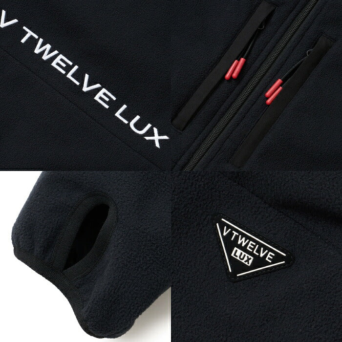 V12 ヴィトゥエルブ ゴルフウェア メンズ LX FLEECE JKT フリースジャケット 複数ポケット ストレッチ 防風 セットアップ対応 vlx2620-jk04