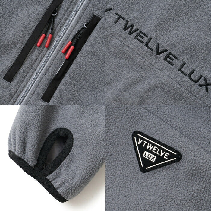 V12 ヴィトゥエルブ ゴルフウェア メンズ LX FLEECE JKT フリースジャケット 複数ポケット ストレッチ 防風 セットアップ対応 vlx2620-jk04