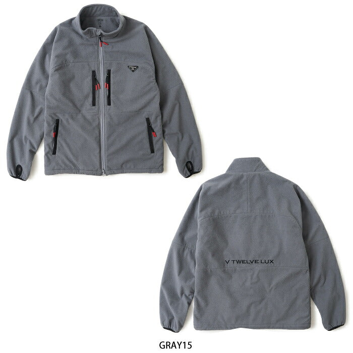 V12 ヴィトゥエルブ ゴルフウェア メンズ LX FLEECE JKT フリースジャケット 複数ポケット ストレッチ 防風 セットアップ対応 vlx2620-jk04