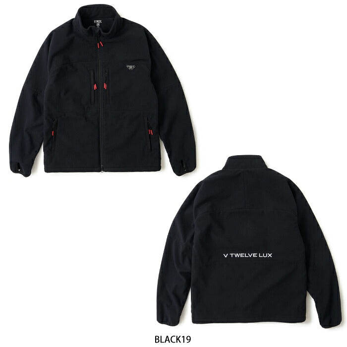 V12 ヴィトゥエルブ ゴルフウェア メンズ LX FLEECE JKT フリースジャケット 複数ポケット ストレッチ 防風 セットアップ対応 vlx2620-jk04