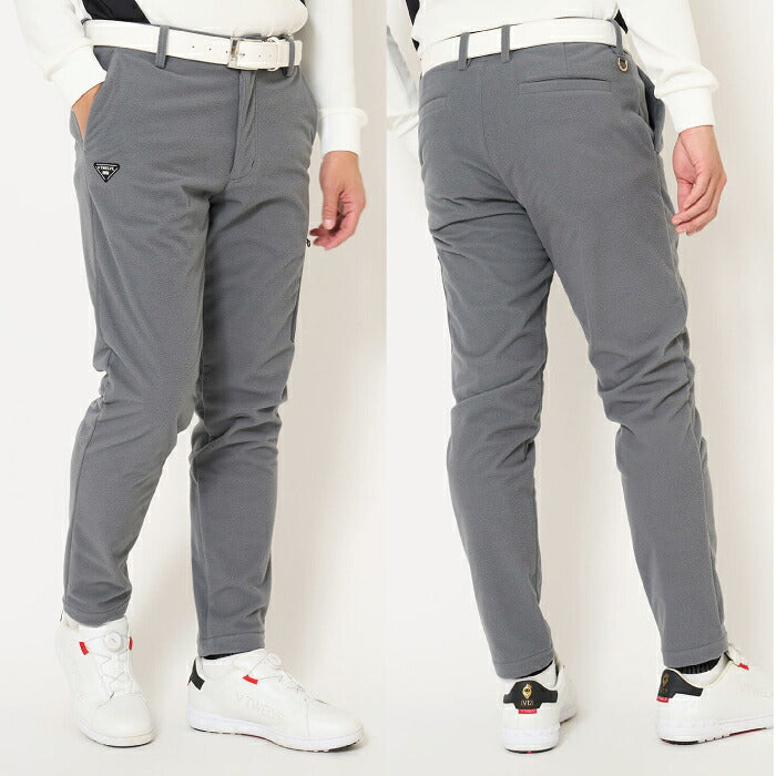 V12 ヴィトゥエルブ ゴルフウェア メンズ LX FLEECE PANTS フリースロングパンツ サイドナイロンポケット ストレッチ 防風 セットアップ対応 vlx2620-pn03