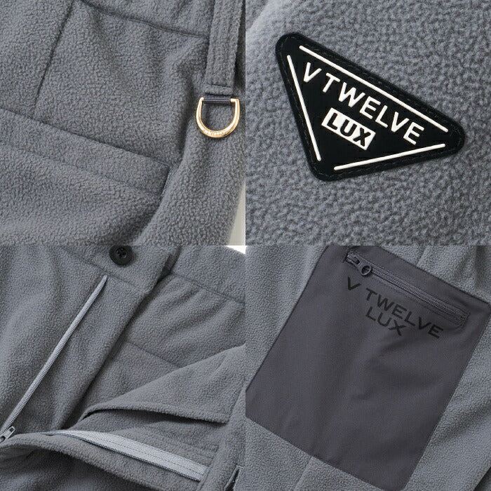 V12 ヴィトゥエルブ ゴルフウェア メンズ LX FLEECE PANTS フリースロングパンツ サイドナイロンポケット ストレッチ 防風 セットアップ対応 vlx2620-pn03