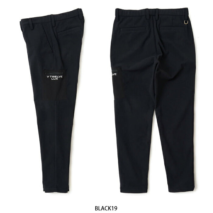 V12 ヴィトゥエルブ ゴルフウェア メンズ LX FLEECE PANTS フリースロングパンツ サイドナイロンポケット ストレッチ 防風 セットアップ対応 vlx2620-pn03