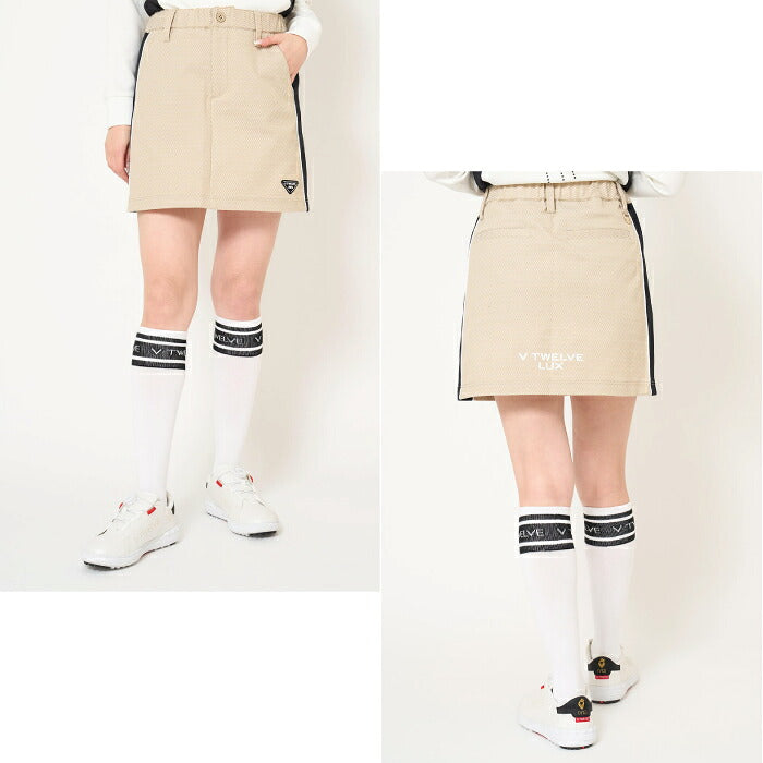 V12 ヴィトゥエルブ ゴルフウェア レディース LX JAQ SKIRT スカート ストレッチ セットアップ対応 vlx2620-sk02