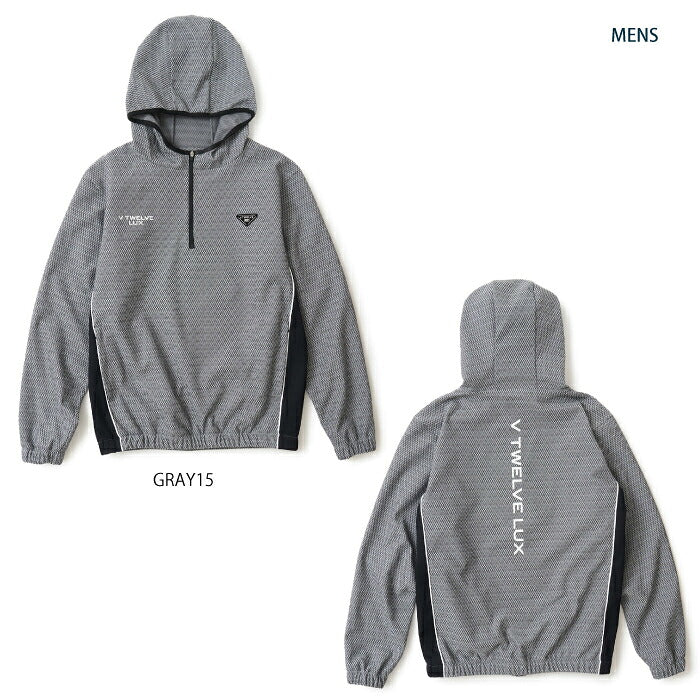 V12 ヴィトゥエルブ ゴルフウェア メンズ レディース LX JAQ JKT スウェット ブルゾン ハーフジップパーカー ストレッチ セットアップ対応 vlx2620-sw04