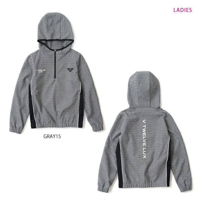 V12 ヴィトゥエルブ ゴルフウェア メンズ レディース LX JAQ JKT スウェット ブルゾン ハーフジップパーカー ストレッチ セットアップ対応 vlx2620-sw04