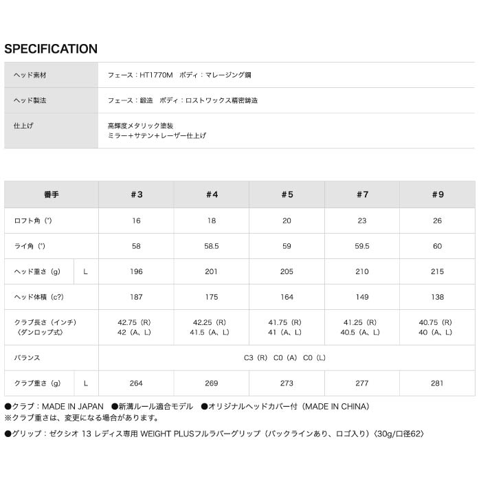 ダンロップ XXIO13 ゼクシオ13 LADIES レディース フェアウェイウッド ブルーゼクシオ13 MP1300L カーボンシャフト 2023モデル