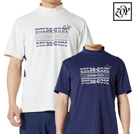 【30%OFF SALE】ZOY ゾーイ メンズ MENS ベアスムース 半袖モックネックTシャツ ジャージ素材 071422000